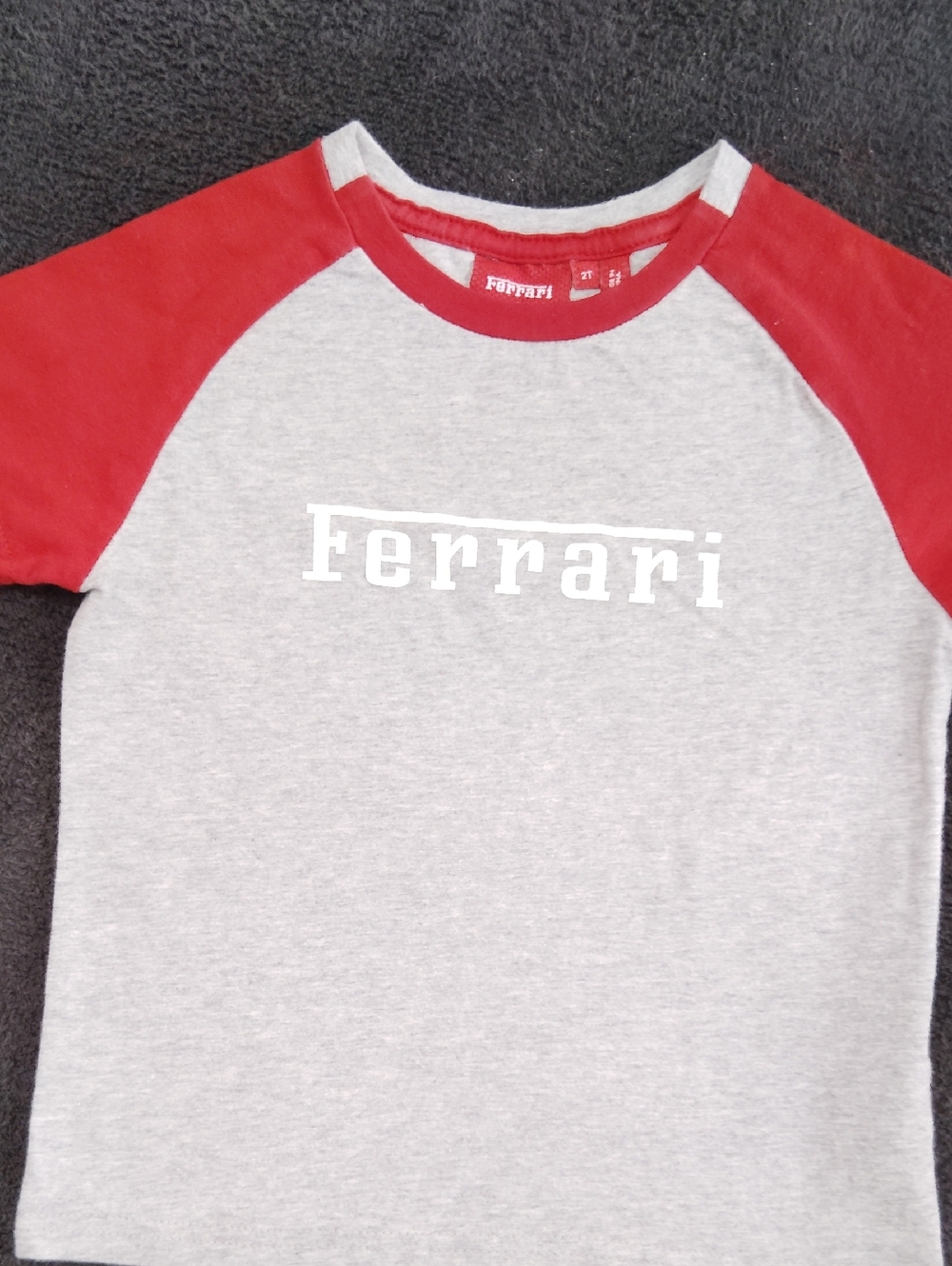 Ferrari Gray and Red Tee Toddler 2T